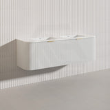RIO 600-1800mm Bathroom Linear Surface Vanity Wall Hung Single/Double Bowls Plywood White Cabinet ONLY & Vanity Top Available