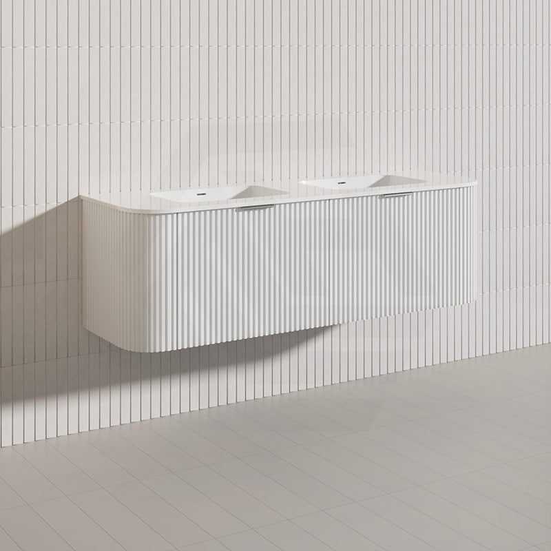 RIO 600-1800mm Bathroom Linear Surface Vanity Wall Hung Single/Double Bowls Plywood White Cabinet ONLY & Vanity Top Available