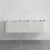 RIO 600-1800mm Bathroom Linear Surface Vanity Wall Hung Single/Double Bowls Plywood White Cabinet ONLY & Stone Top Available
