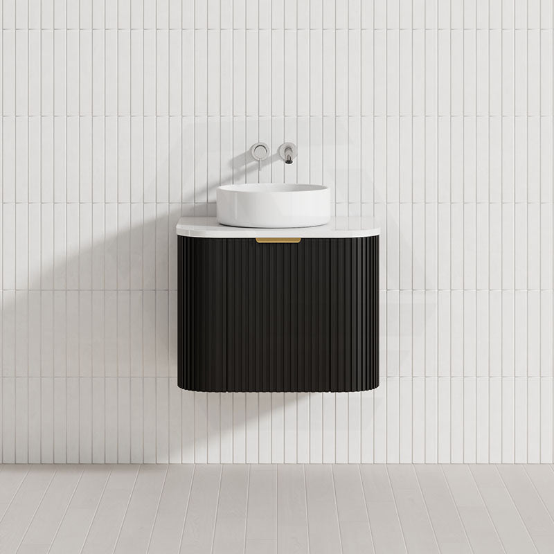 RIO 600-1800mm Bathroom Linear Surface Vanity Wall Hung Single/Double Bowl Plywood Black Cabinet ONLY & Vanity Top Available