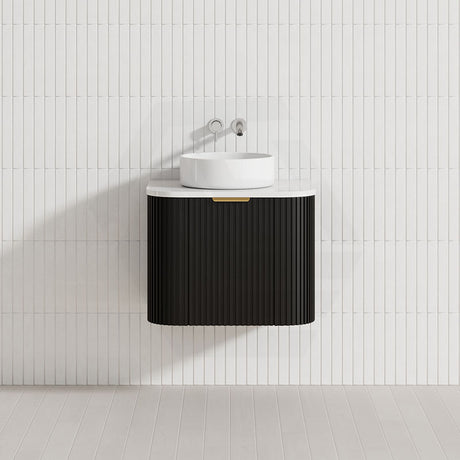 RIO 600-1800mm Bathroom Linear Surface Vanity Wall Hung Single/Double Bowl Plywood Black Cabinet ONLY & Vanity Top Available