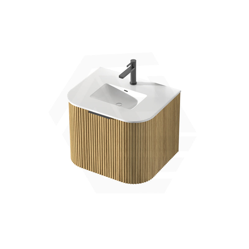 RIO 600-1500mm Bathroom Linear Surface Vanity Wall Hung Single/Double Bowl Plywood Timber Oak Cabinet ONLY & Stone Top Available