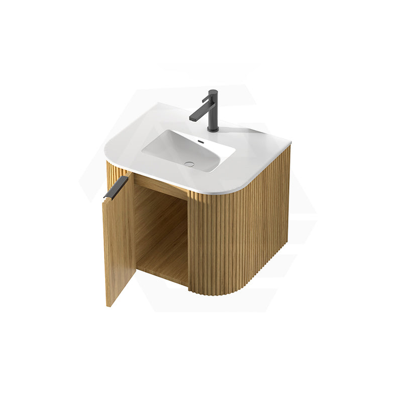 RIO 600-1500mm Bathroom Linear Surface Vanity Wall Hung Single/Double Bowl Plywood Timber Oak Cabinet ONLY & Stone Top Available