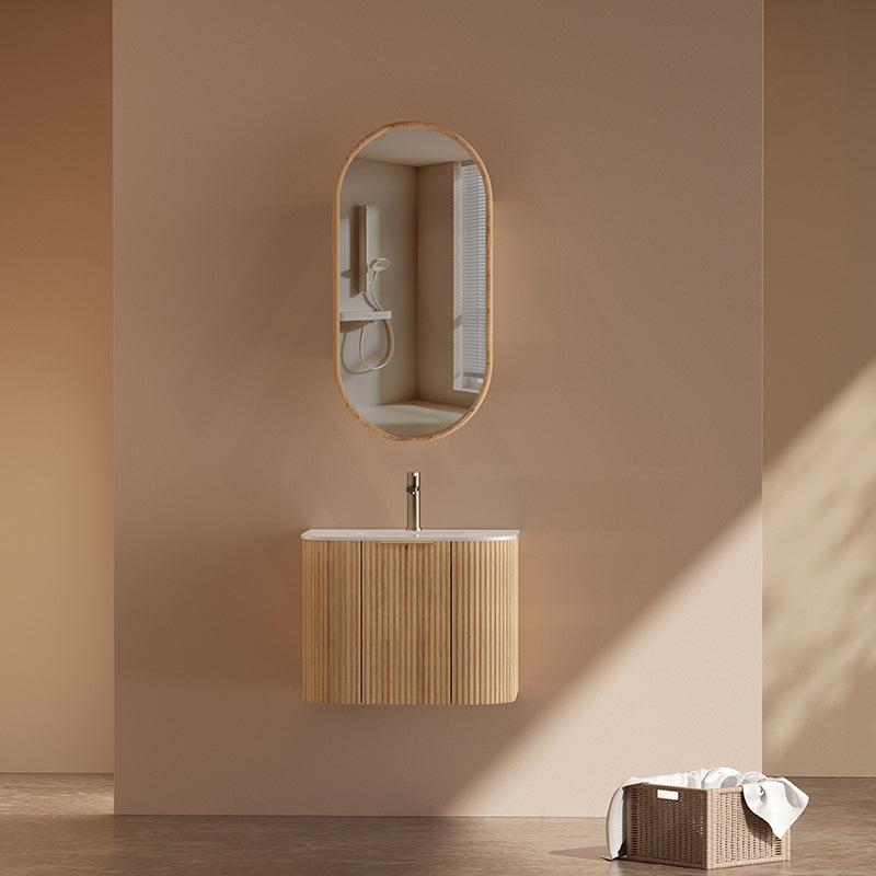 RIO 600-1500mm Bathroom Linear Surface Vanity Wall Hung Single/Double Bowl Plywood Timber Oak Cabinet ONLY & Stone Top Available
