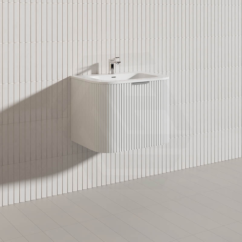 Infinity RIO 600mm 1-Door Right Hinged Bathroom Linear Surface Vanity Wall Hung Single Bowl Plywood Multi-Colour Cabinet ONLY & Vanity Top Available