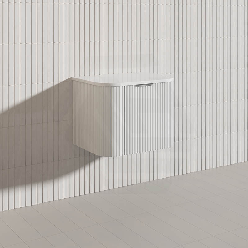 Infinity RIO 600mm 1-Door Right Hinged Bathroom Linear Surface Vanity Wall Hung Single Bowl Plywood Multi-Colour Cabinet ONLY & Vanity Top Available