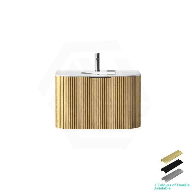 RIO 600-1500mm Bathroom Linear Surface Vanity Wall Hung Single/Double Bowl Plywood Timber Oak Cabinet ONLY & Stone Top Available