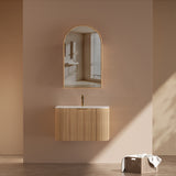 RIO 600-1500mm Bathroom Linear Surface Vanity Wall Hung Single/Double Bowl Plywood Timber Oak Cabinet ONLY & Stone Top Available