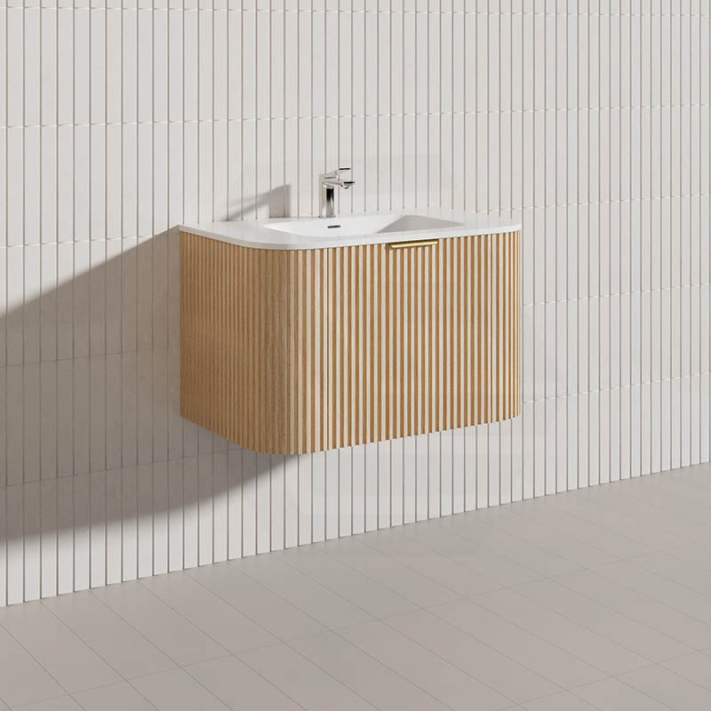 Infinity RIO 750mm 1-Door Right Hinged Bathroom Linear Surface Vanity Wall Hung Single Bowl Plywood Multi-Colour Cabinet ONLY & Vanity Top Available
