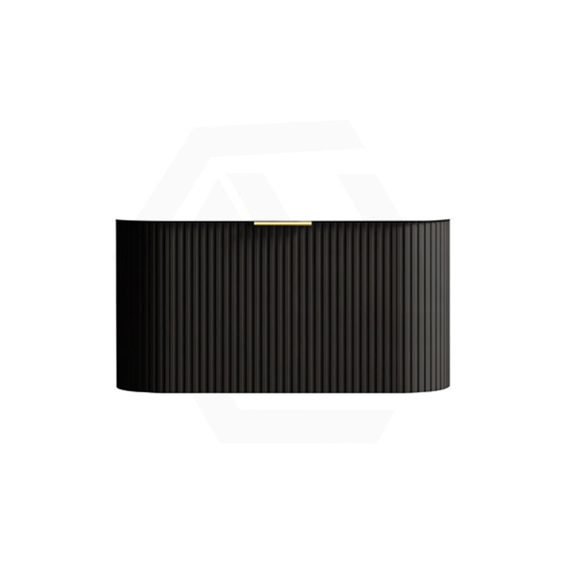RIO 600-1800mm Bathroom Linear Surface Vanity Wall Hung Single/Double Bowl Plywood Black Cabinet ONLY & Stone Top Available