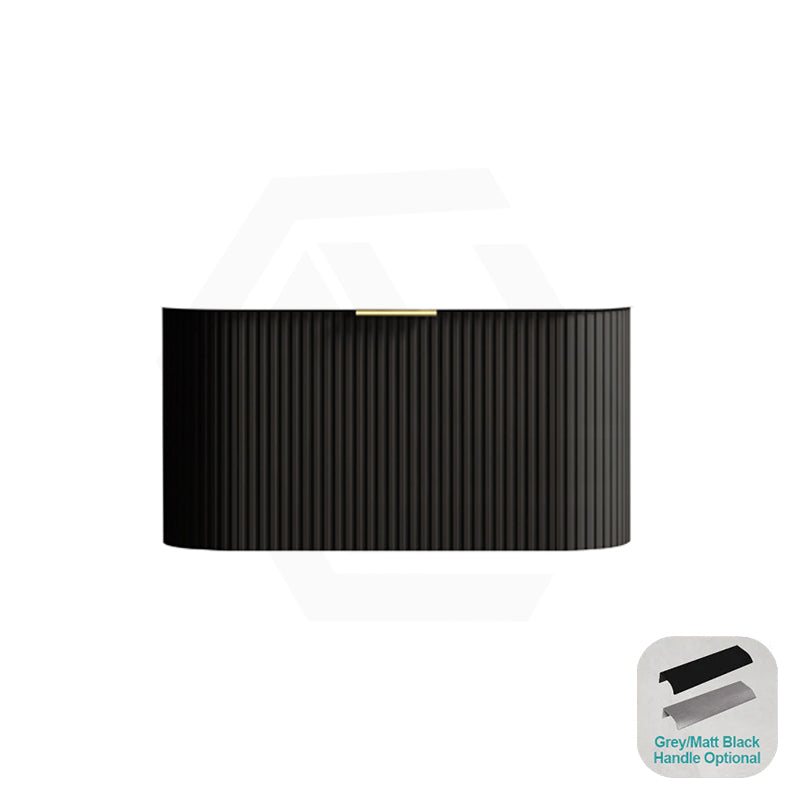 RIO 600-1800mm Bathroom Linear Surface Vanity Wall Hung Single/Double Bowl Plywood Black Cabinet ONLY & Stone Top Available