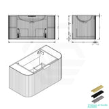 RIO 600-1500mm Bathroom Linear Surface Vanity Wall Hung Single/Double Bowl Plywood Timber Oak Cabinet ONLY & Stone Top Available