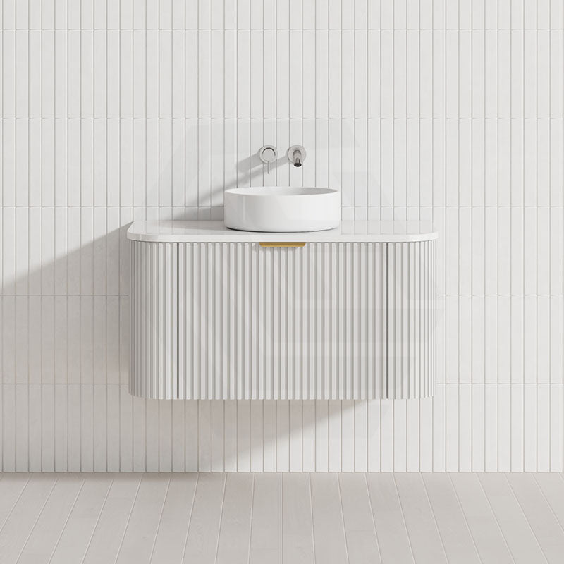 RIO 600-1800mm Bathroom Linear Surface Vanity Wall Hung Single/Double Bowls Plywood White Cabinet ONLY & Vanity Top Available