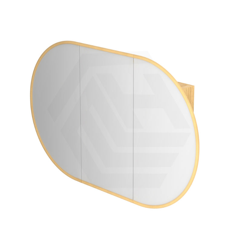 Rosy 750/900/1200/1500mm Oval Wall Hung Plywood Shaving Cabinet Variant Colour Available