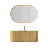 Rosy 750/900/1200/1500mm Oval Wall Hung Plywood Shaving Cabinet Variant Colour Available