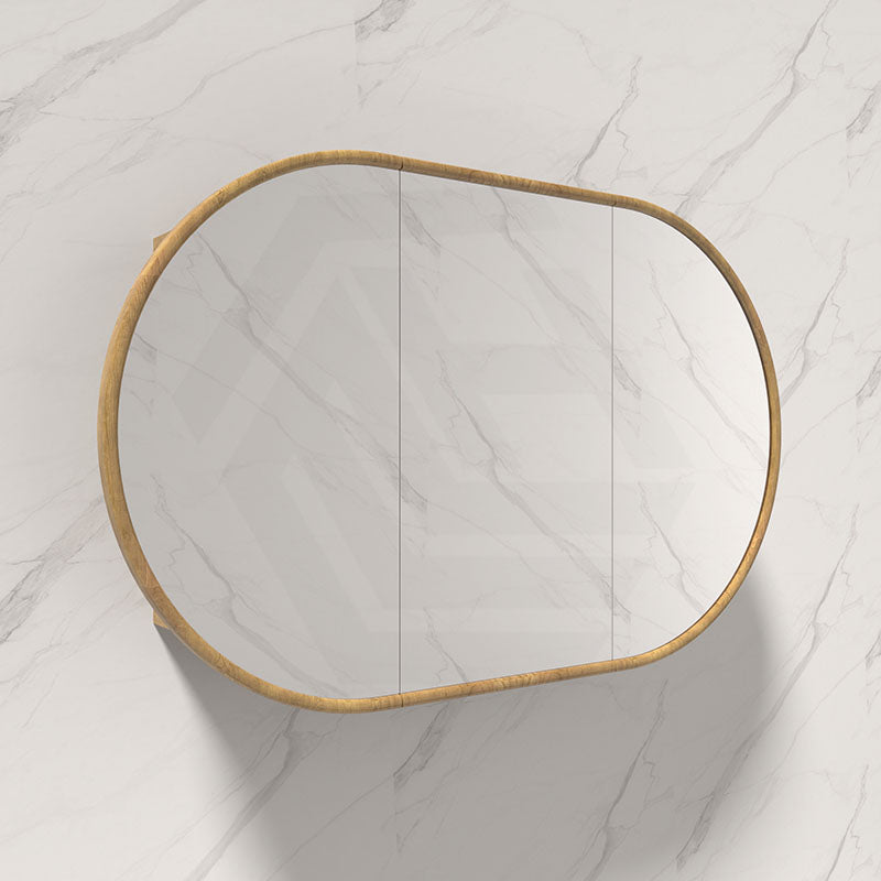 Rosy 750/900/1200/1500mm Oval Wall Hung Plywood Shaving Cabinet Variant Colour Available