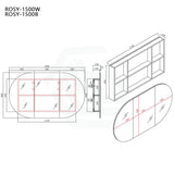 Rosy 750/900/1200/1500mm Oval Wall Hung Plywood Shaving Cabinet Variant Colour Available