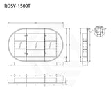 Rosy 750/900/1200/1500mm Oval Wall Hung Plywood Shaving Cabinet Variant Colour Available