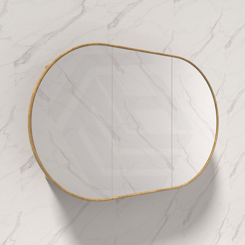Rosy 750/900/1200/1500mm Oval Wall Hung Plywood Shaving Cabinet Variant Colour Available