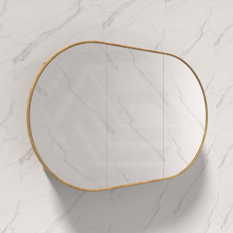 Rosy 750/900/1200/1500mm Oval Wall Hung Plywood Shaving Cabinet Variant Colour Available