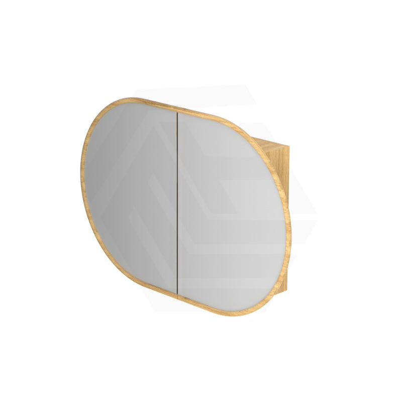 Rosy 750/900/1200/1500mm Oval Wall Hung Plywood Shaving Cabinet Variant Colour Available