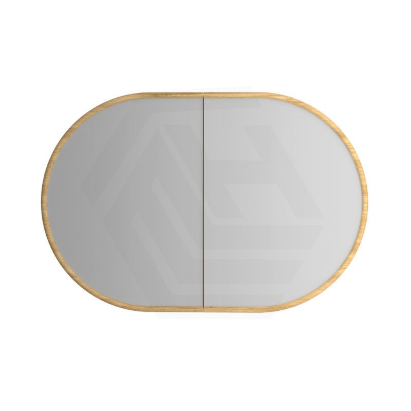 Rosy 750/900/1200/1500mm Oval Wall Hung Plywood Shaving Cabinet Variant Colour Available