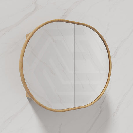 Rosy 750/900/1200/1500mm Oval Wall Hung Plywood Shaving Cabinet Variant Colour Available