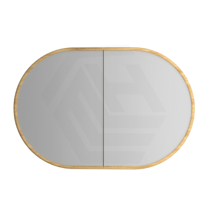 Rosy 750/900/1200/1500mm Oval Wall Hung Plywood Shaving Cabinet Variant Colour Available