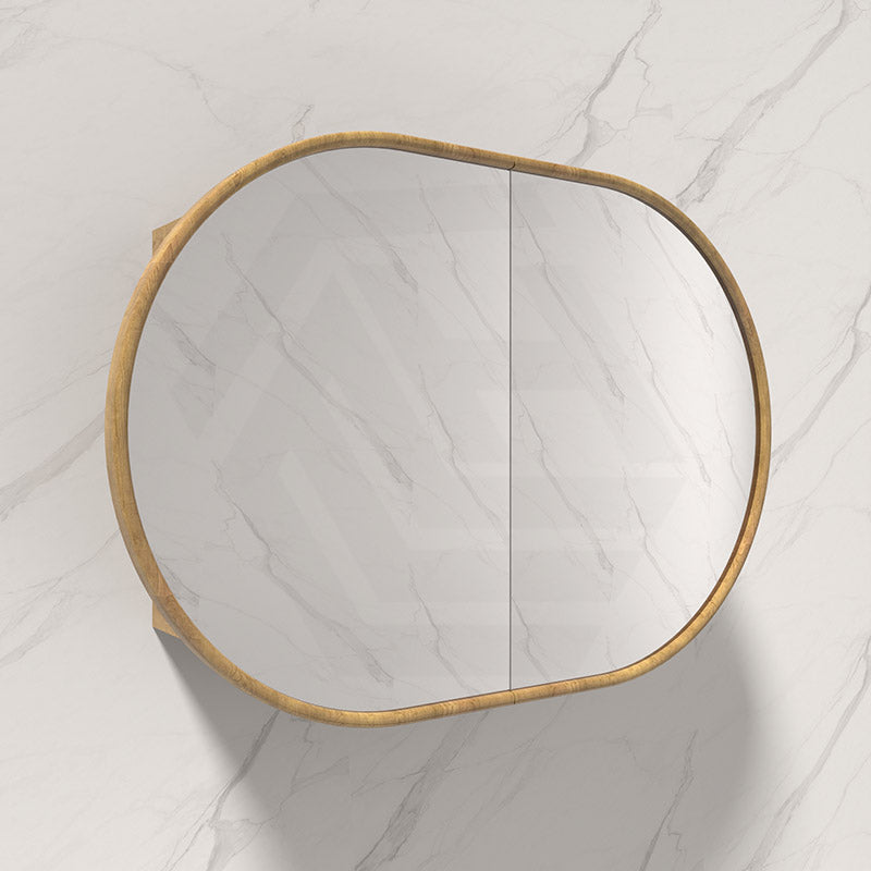 Rosy 750/900/1200/1500mm Oval Wall Hung Plywood Shaving Cabinet Variant Colour Available