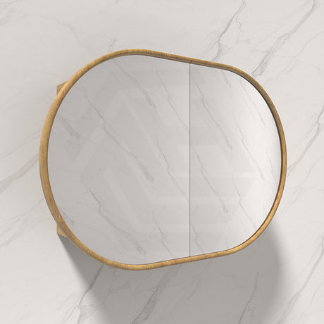 Rosy 750/900/1200/1500mm Oval Wall Hung Plywood Shaving Cabinet Variant Colour Available