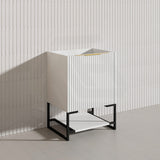 600mm THENA Freestanding Plywood Vanity Matt White Linear Surface Single Bowl Cabinet ONLY for Bathroom