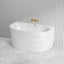 1300mm Infinity Venus Back to Wall Bathtub with Overflow Acrylic Gloss White