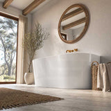 Venus Back to Wall Bathtub with Overflow Acrylic 1300/1400/1500/1700mm - Matt/Gloss White