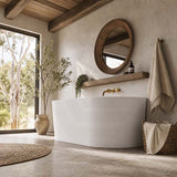 Venus Back to Wall Bathtub with Overflow Acrylic 1300/1400/1500/1700mm - Matt/Gloss White