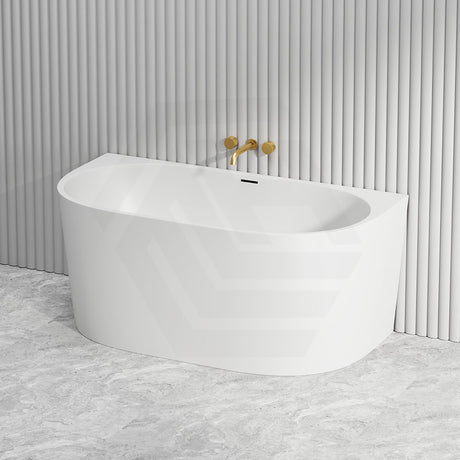 1400mm Infinity Venus Back to Wall Bathtub with Overflow Acrylic Matt White