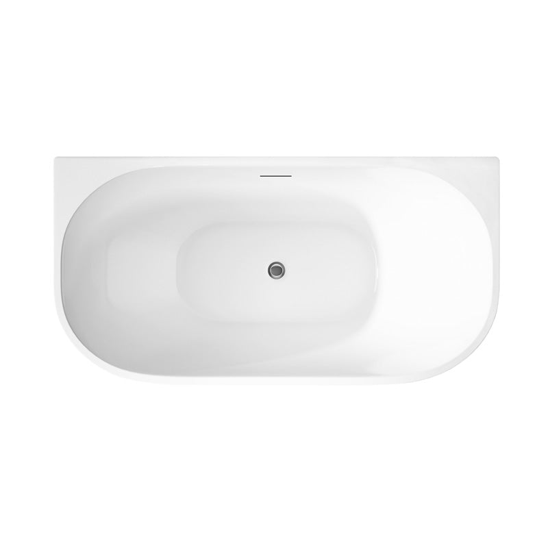 1300/1400/1500/1700mm Infinity Venus Back to Wall Bathtub with Overflow Acrylic Matt/Gloss White