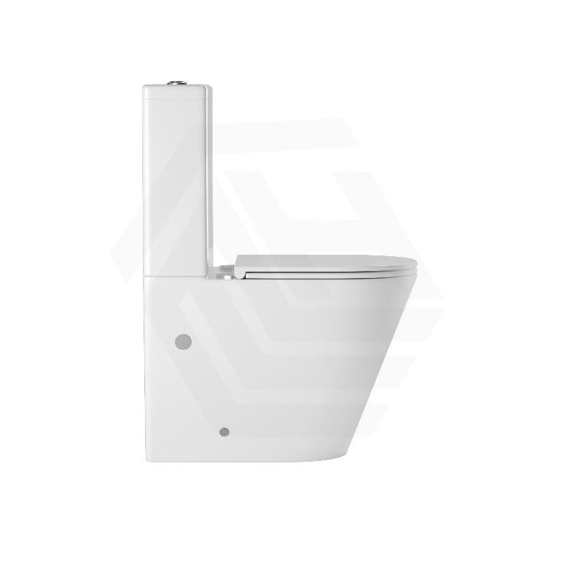 630x360x840mm Gloss White Tornado Rimless Dual Flush Back to Wall Toilet Suite
