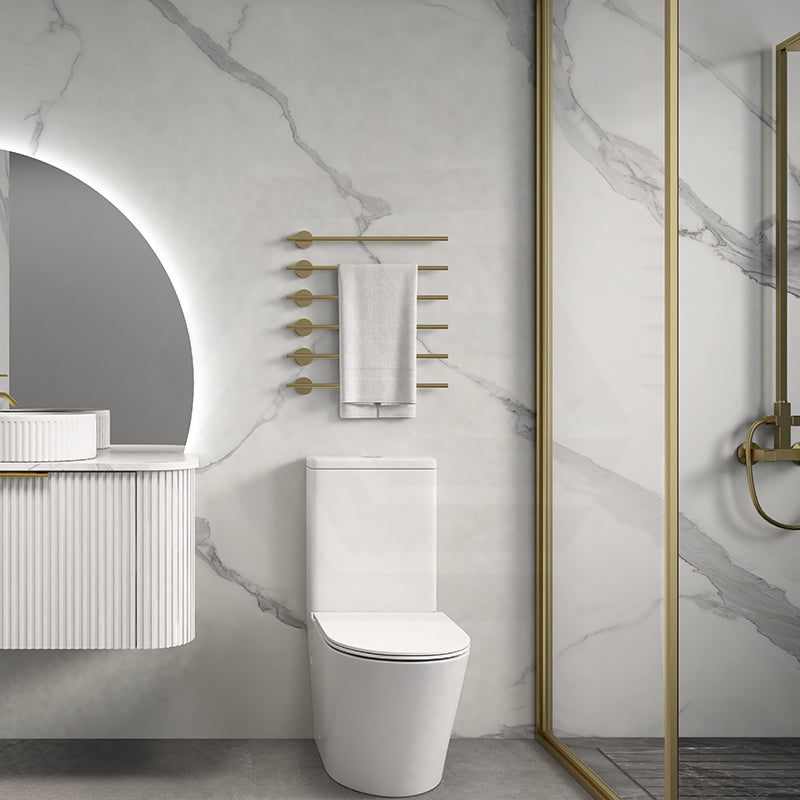 630x360x840mm Gloss White Tornado Rimless Dual Flush Back to Wall Toilet Suite