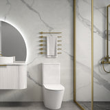 630x360x840mm Gloss White Tornado Rimless Dual Flush Back to Wall Toilet Suite