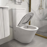 630x360x840mm Gloss White Tornado Rimless Dual Flush Back to Wall Toilet Suite