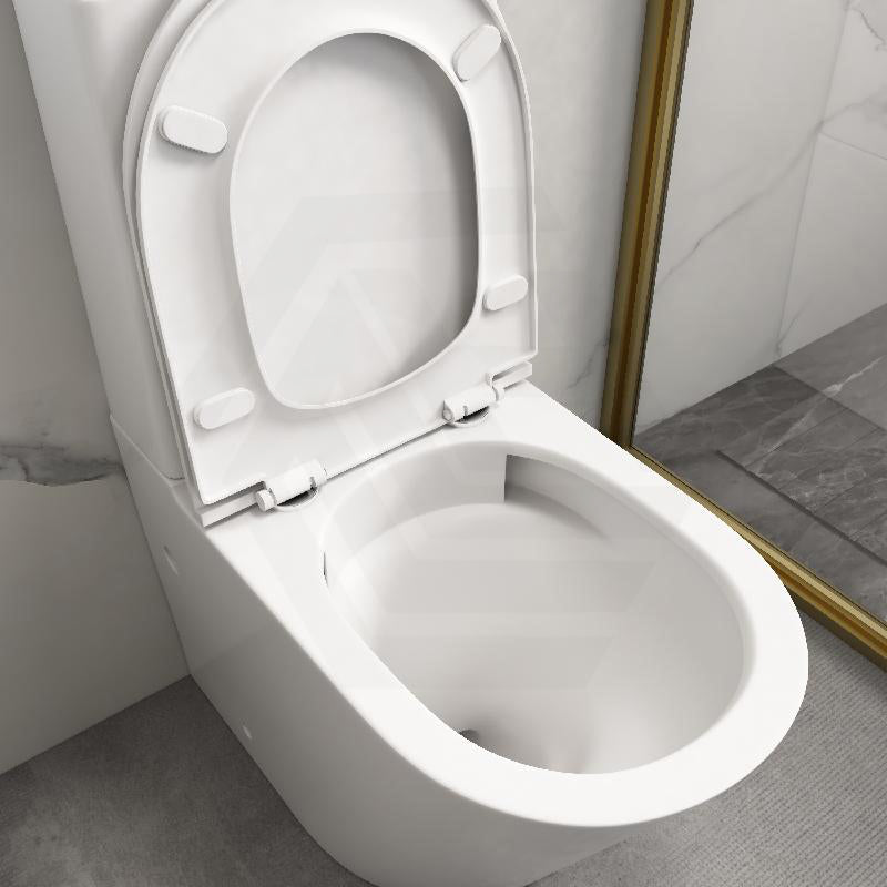 630x360x840mm Gloss White Tornado Rimless Dual Flush Back to Wall Toilet Suite