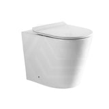Infinity Ceramic Tornado Rimless Wall Faced Toilet Pan with Slim Seat 560x360x405mm - Gloss White