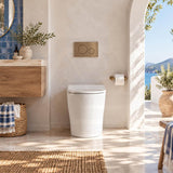 Infinity Ceramic Tornado Rimless Wall Faced Toilet Pan with Slim Seat 560x360x405mm - Gloss White