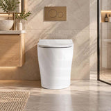Infinity Ceramic Tornado Rimless Wall Faced Toilet Pan with Slim Seat 560x360x405mm - Gloss White