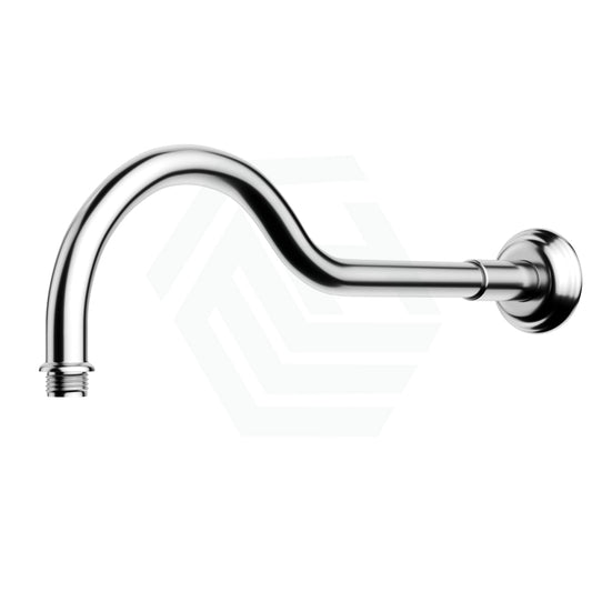 Ikon Clasico Round Chrome Curved Shower Arm Brass Arms