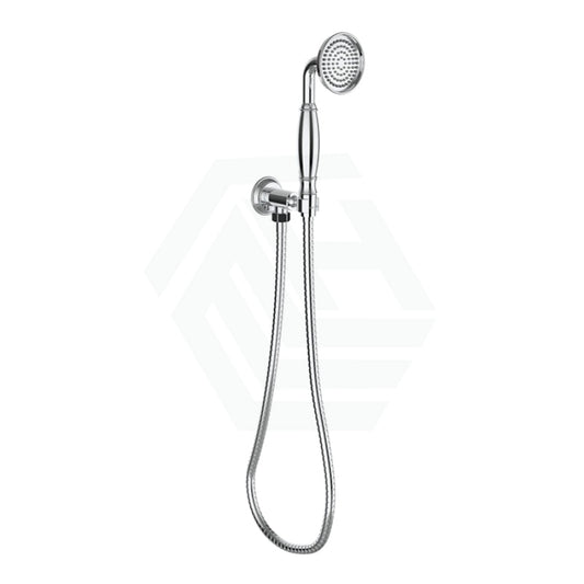 Clasico Round Chrome Hand Shower On Wall Outlet Bracket Handheld Sets