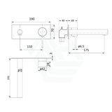 Ikon Hali Pin Lever Brass Chrome Bathtub/Basin Wall Mixer With Spout Mixers