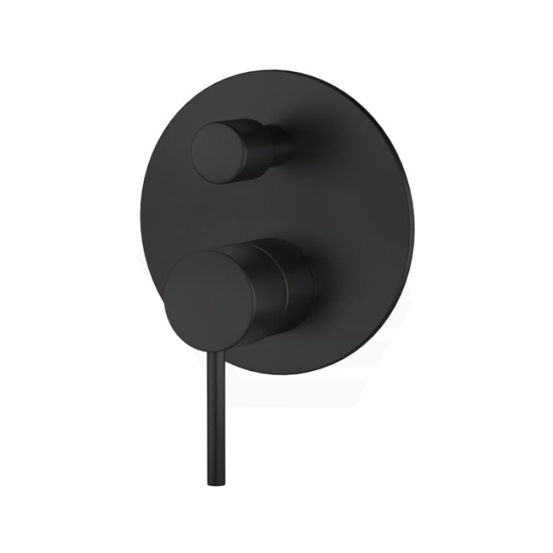 Ikon Hali Pin Lever Brass Matt Black Bath/Shower Wall Mixer With Diverter Mixers 