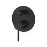 Ikon Hali Pin Lever Brass Matt Black Bath/Shower Wall Mixer With Diverter Mixers 