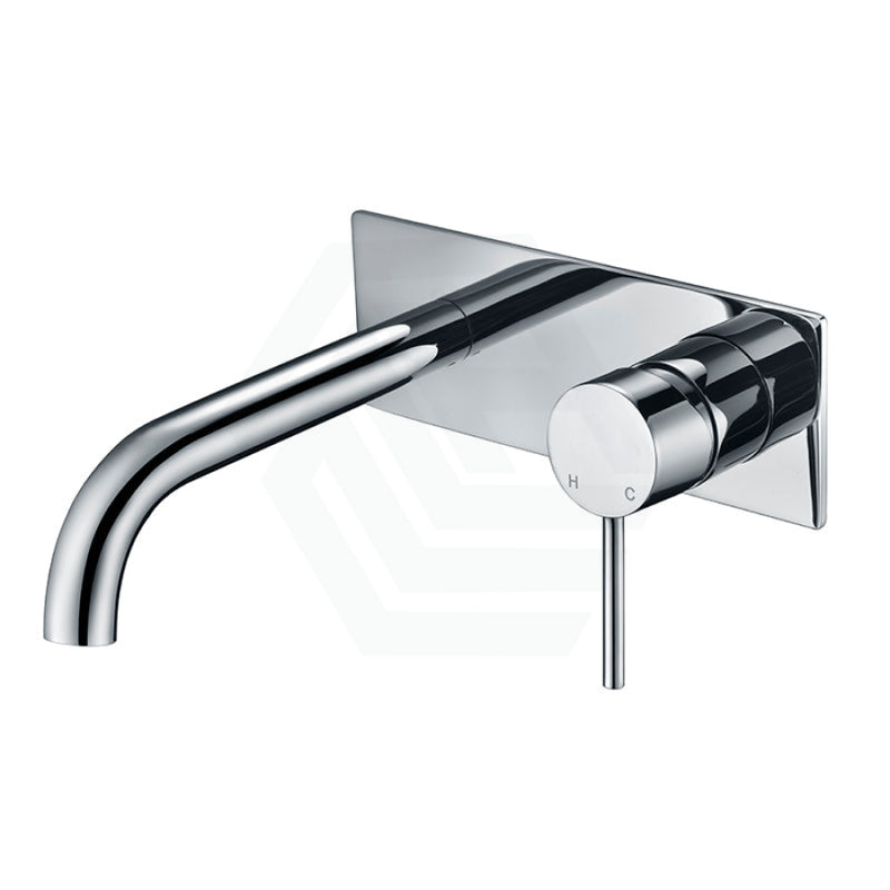 Ikon Hali Round Chrome Brass Bathtub/Basin Wall Mixer With Spout Pin Lever Mixers